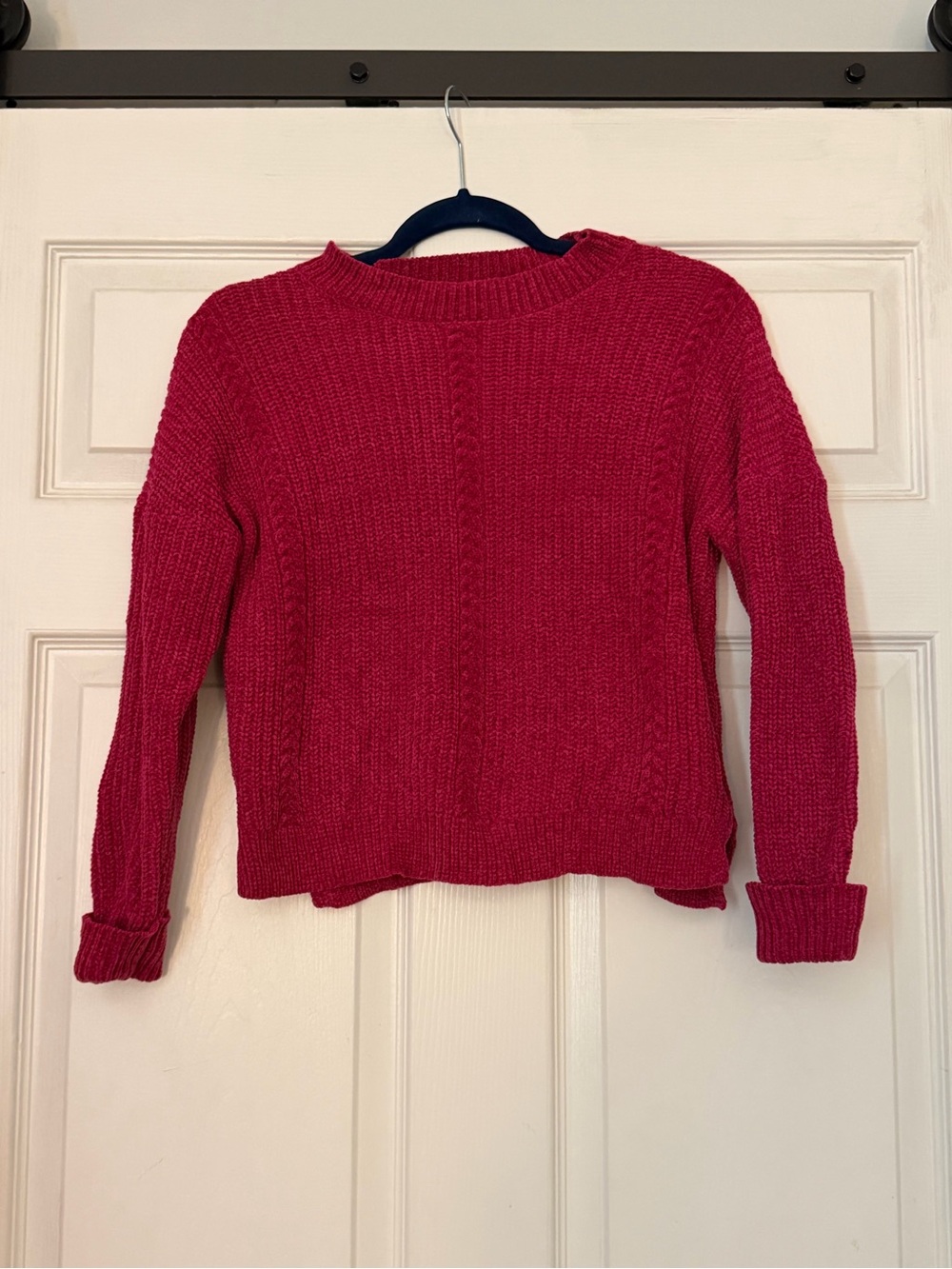 Pink XS Crewneck Knit Sweater